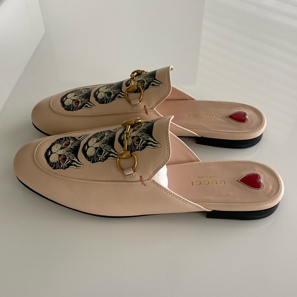 New Authentic Gucci Princetown Mule Cat G 37 US 7 - Picture 12 of 16